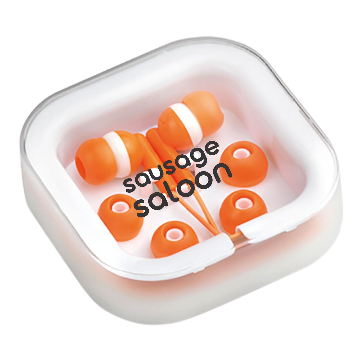 EARBUDS IN SQUARE CASE